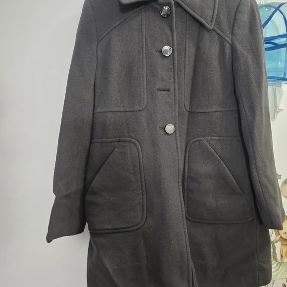 Tahari Dark Gray Trench Coat - Picture 4 of 16